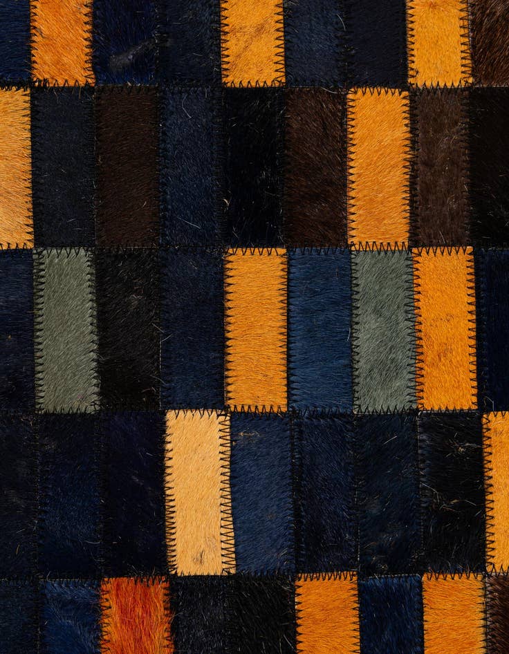 Detail image of  5' x 7' 11 Cowhide - Patchwork Rug