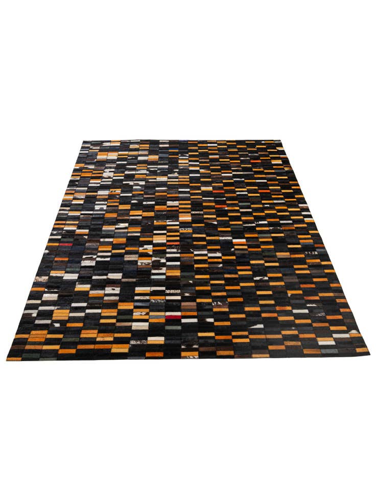 Detail image of  5' 2 x 8' 1 Cowhide - Patchwork Rug