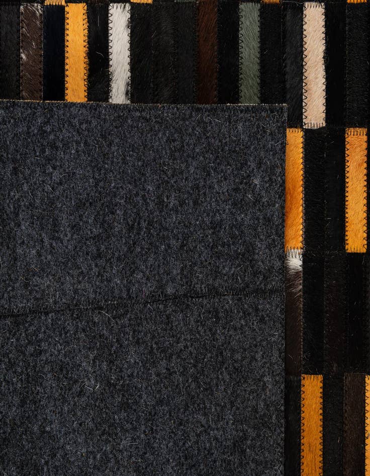 Detail image of  5' 2 x 8' 1 Cowhide - Patchwork Rug