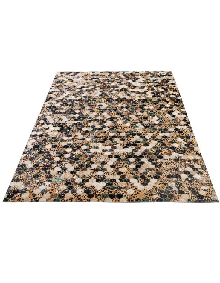 Detail image of  4' 11 x 7' 11 Cowhide - Patchwork Rug