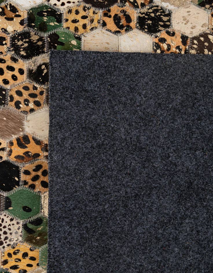 Detail image of  4' 11 x 7' 11 Cowhide - Patchwork Rug