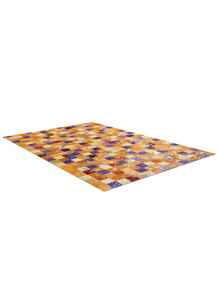 Detail image of  4' 11 x 7' 11 Cowhide - Patchwork Rug