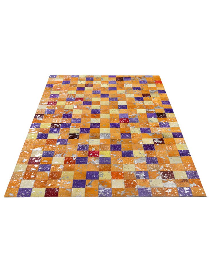 Detail image of  4' 11 x 7' 11 Cowhide - Patchwork Rug