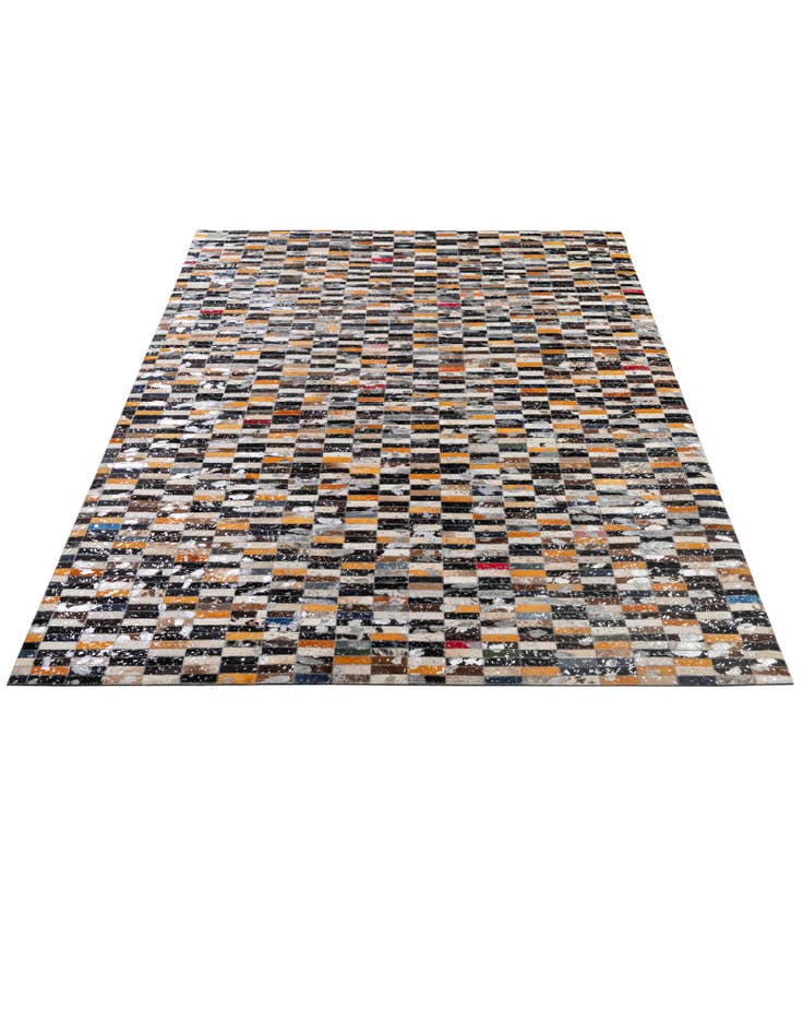 Detail image of  5' 2 x 8' 1 Cowhide - Patchwork Rug