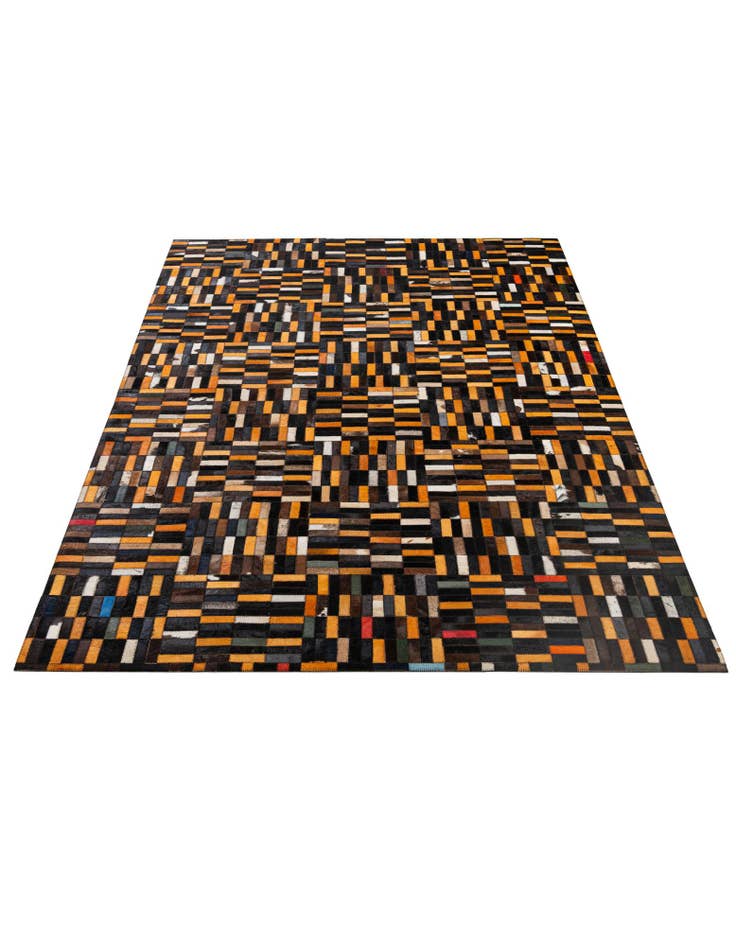 Detail image of  5' x 7' 11 Cowhide - Patchwork Rug