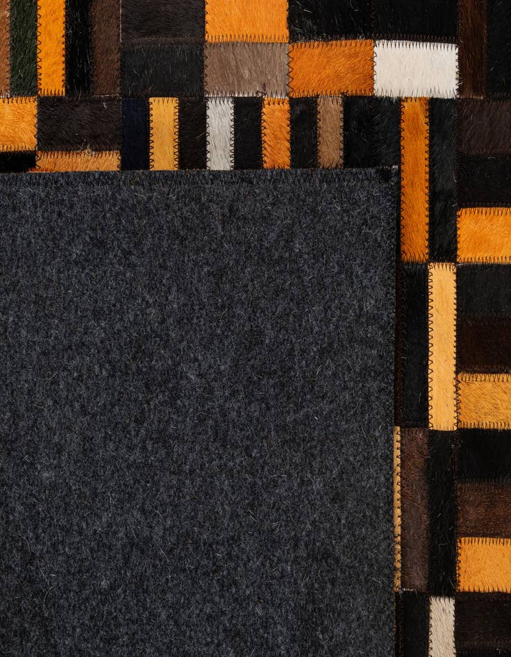 Detail image of  5' x 7' 11 Cowhide - Patchwork Rug
