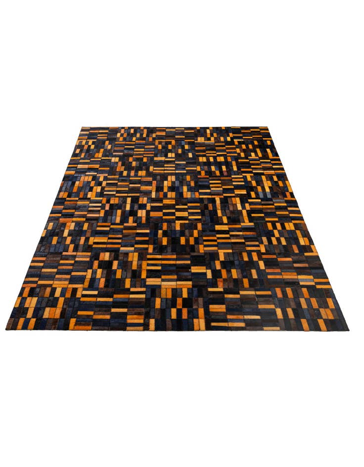 Detail image of  4' 11 x 7' 11 Cowhide - Patchwork Rug