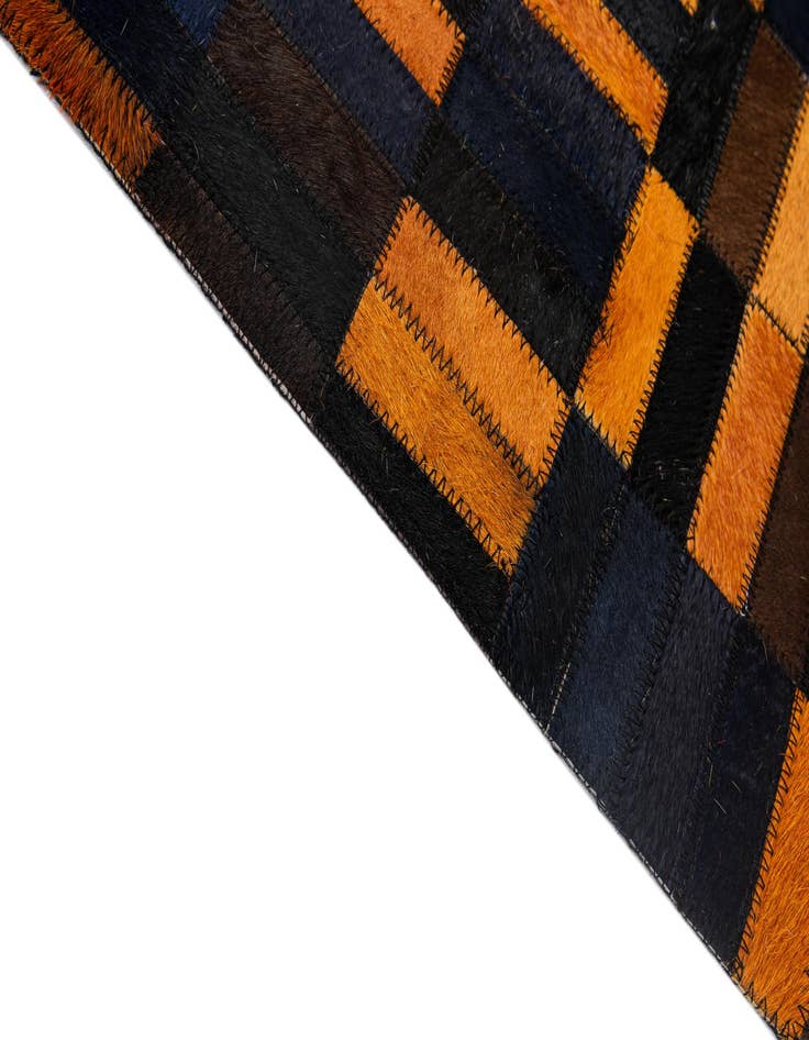 Detail image of  4' 11 x 7' 11 Cowhide - Patchwork Rug