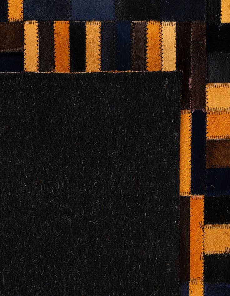 Detail image of  4' 11 x 7' 11 Cowhide - Patchwork Rug