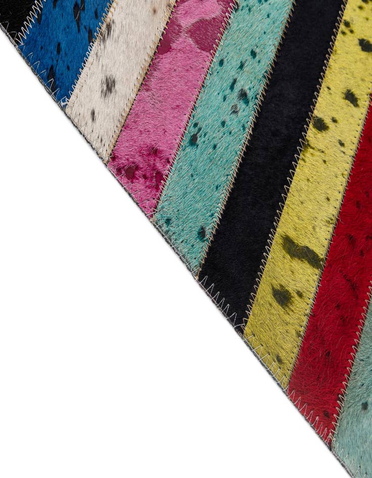 Detail image of  5' 1 x 8' 1 Cowhide - Patchwork Rug