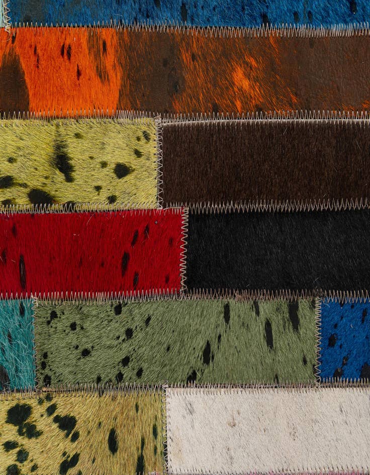 Detail image of  5' 1 x 8' 1 Cowhide - Patchwork Rug
