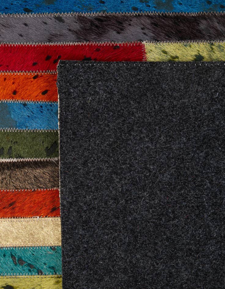 Detail image of  5' 1 x 8' 1 Cowhide - Patchwork Rug