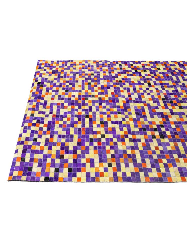 Detail image of  5' 1 x 7' 10 Cowhide - Patchwork Rug