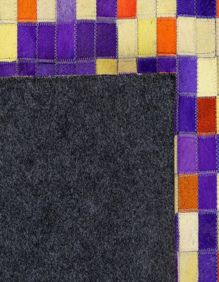 Detail image of  5' 1 x 7' 10 Cowhide - Patchwork Rug