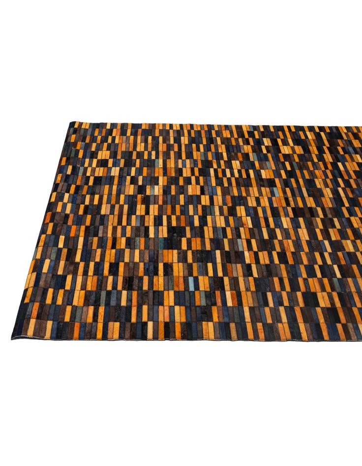 Detail image of  4' 11 x 7' 10 Cowhide - Patchwork Rug