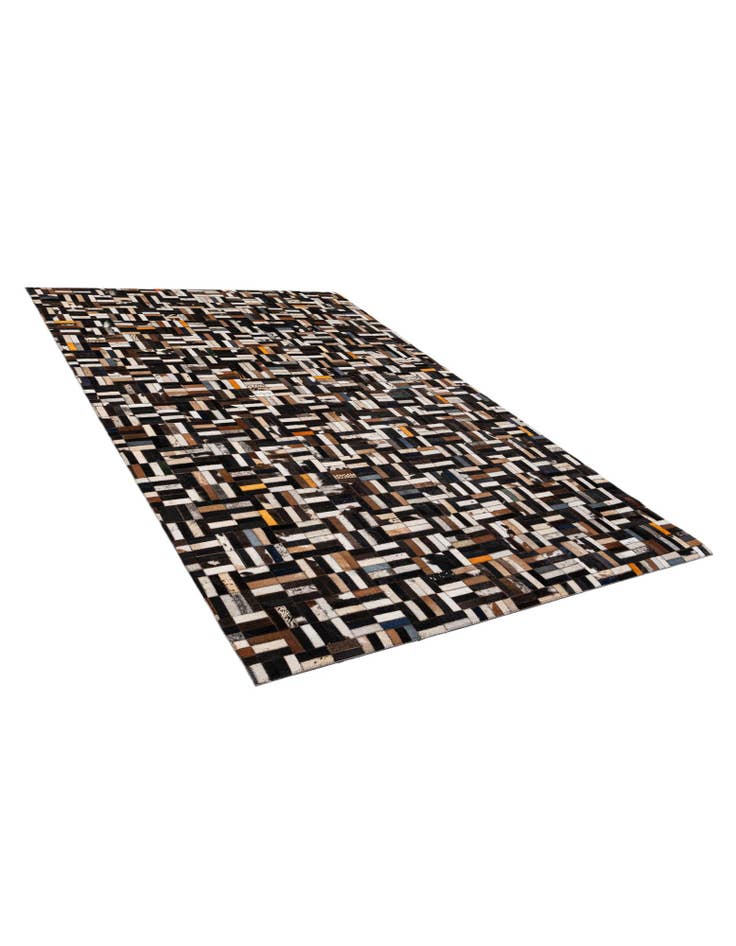Detail image of  5' 2 x 8' Cowhide - Patchwork Rug