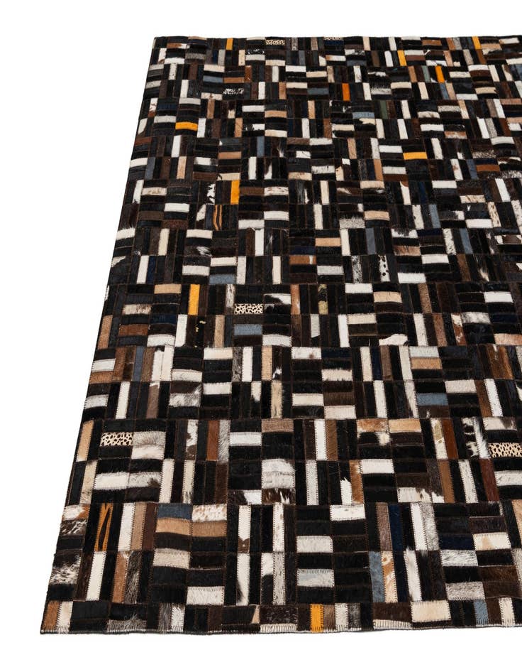 Detail image of  5' x 8' Cowhide - Patchwork Rug