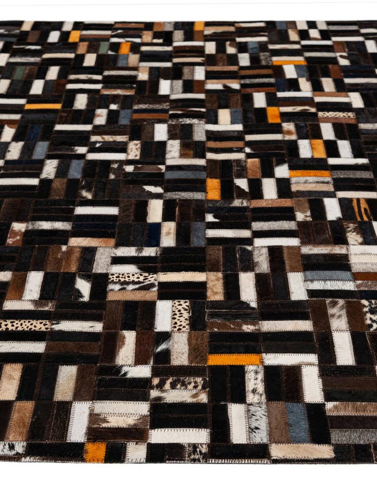 Detail image of  5' x 8' Cowhide - Patchwork Rug