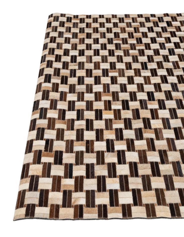 Detail image of  4' 11 x 7' 10 Cowhide - Patchwork Rug