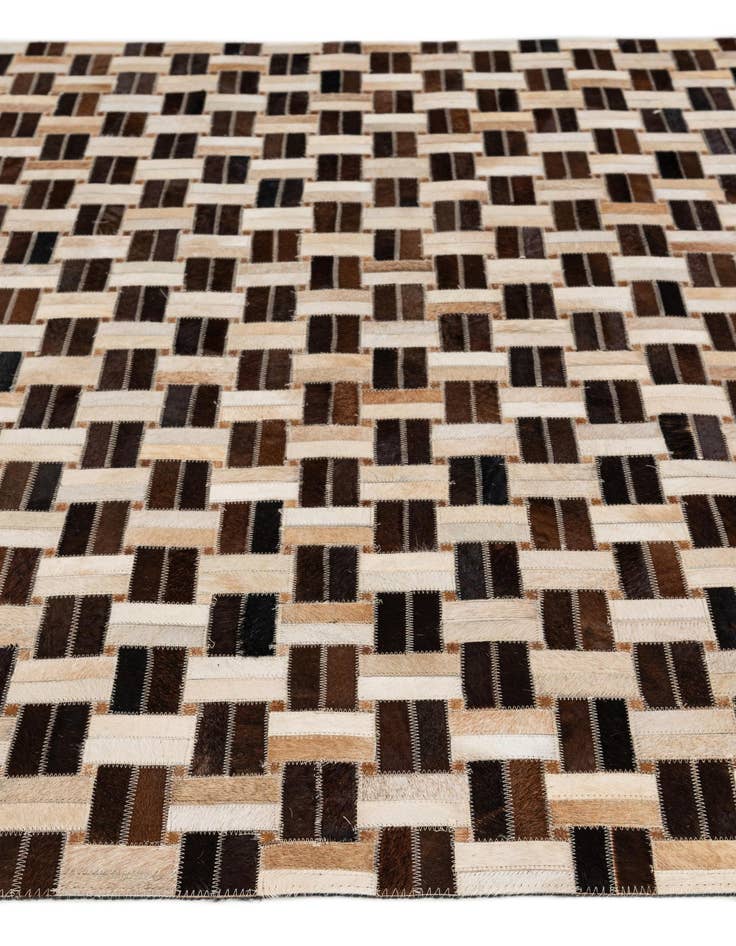 Detail image of  4' 11 x 7' 10 Cowhide - Patchwork Rug