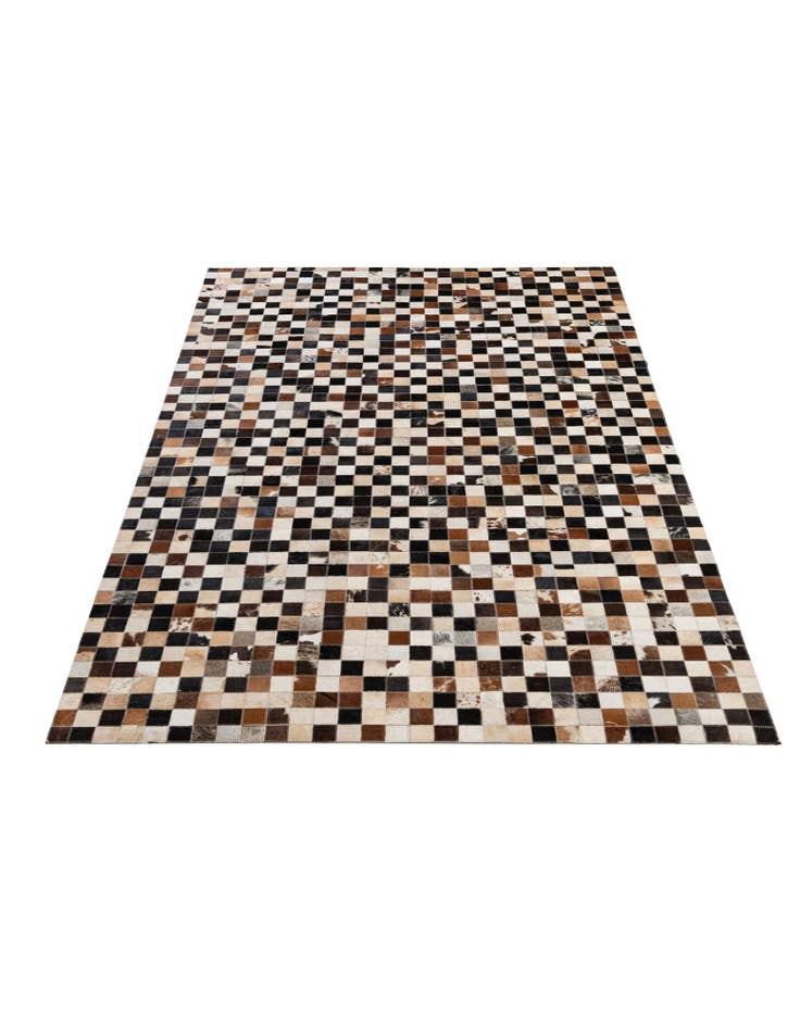 Detail image of  5' 1 x 8' Cowhide - Patchwork Rug