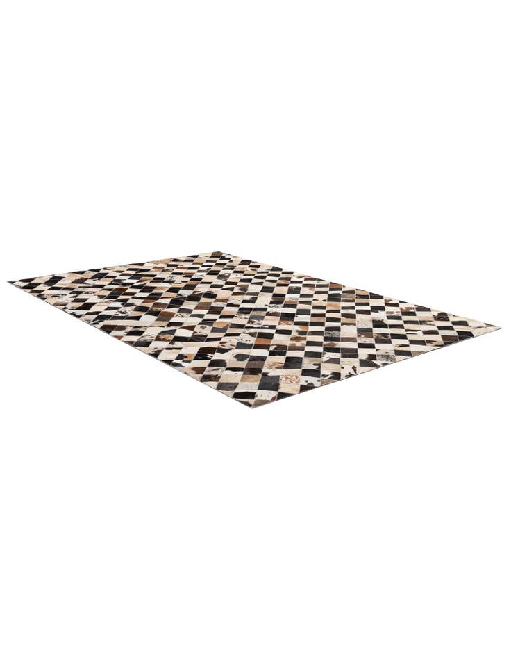 Detail image of  5' 1 x 8' Cowhide - Patchwork Rug