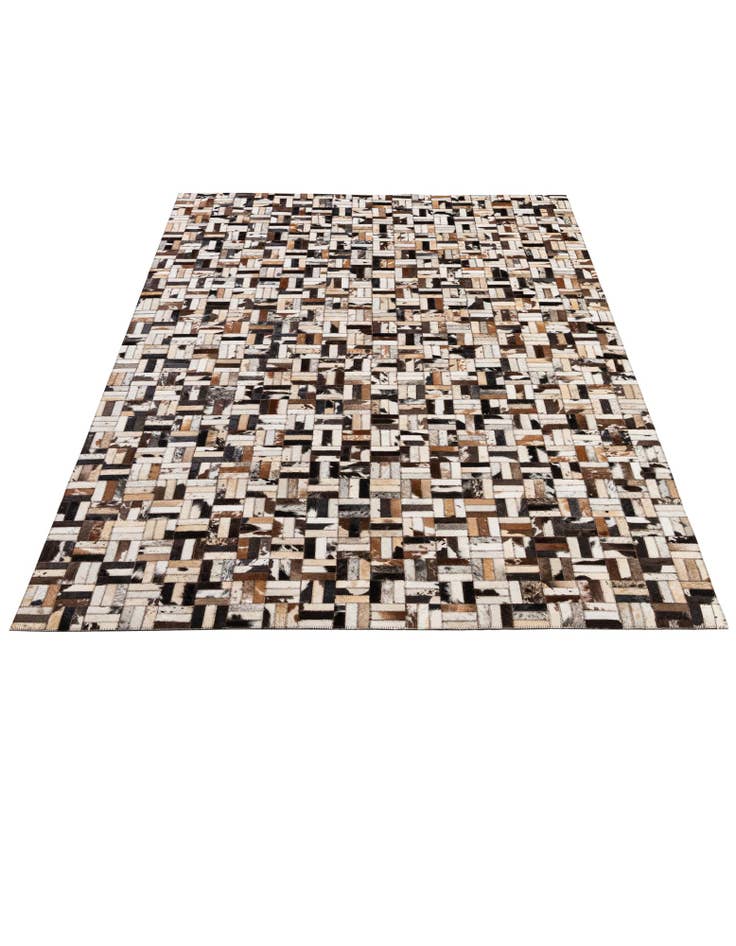 Detail image of  5' x 7' 11 Cowhide - Patchwork Rug