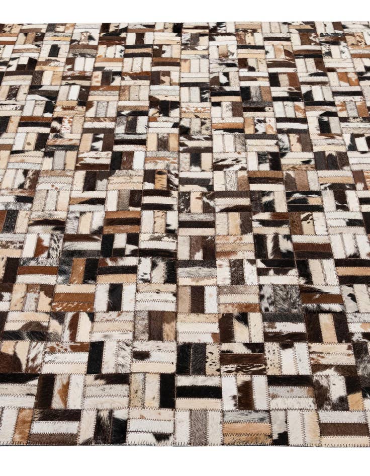 Detail image of  5' x 7' 11 Cowhide - Patchwork Rug