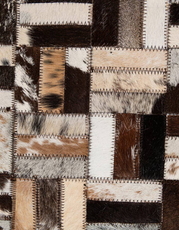 Detail image of  5' x 7' 11 Cowhide - Patchwork Rug