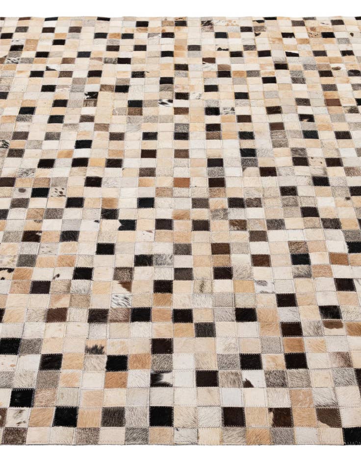 Detail image of  5' 3 x 8' 1 Cowhide - Patchwork Rug