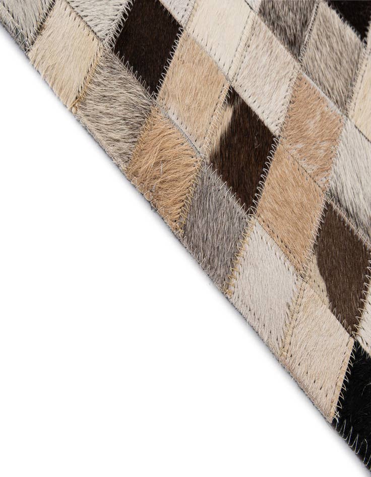 Detail image of  5' 3 x 8' 1 Cowhide - Patchwork Rug