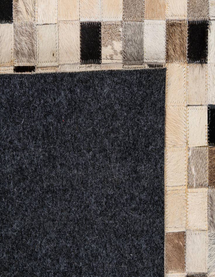 Detail image of  5' 3 x 8' 1 Cowhide - Patchwork Rug