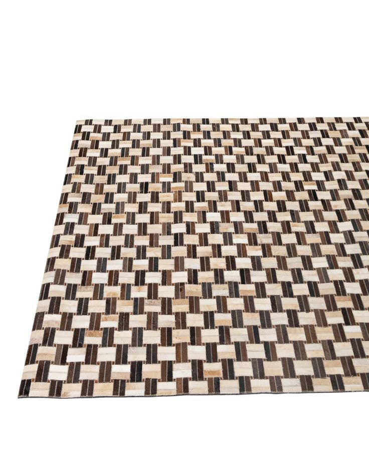 Detail image of  4' 11 x 7' 10 Cowhide - Patchwork Rug