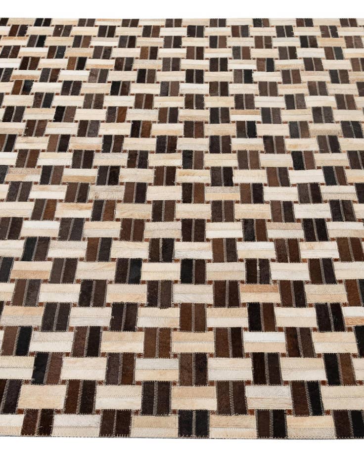 Detail image of  4' 11 x 7' 10 Cowhide - Patchwork Rug