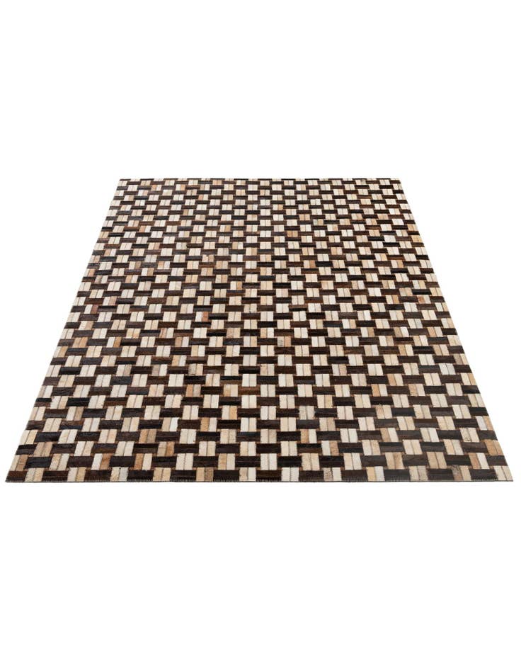 Detail image of  4' 11 x 7' 10 Cowhide - Patchwork Rug