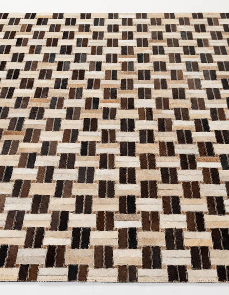 Detail image of  4' 11 x 7' 10 Cowhide - Patchwork Rug