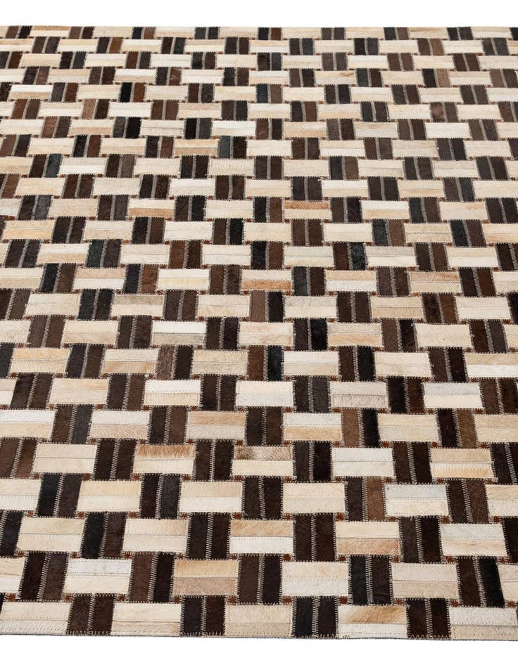 Detail image of  5' x 7' 11 Cowhide - Patchwork Rug