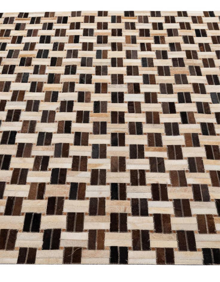 Detail image of  5' x 7' 9 Cowhide - Patchwork Rug