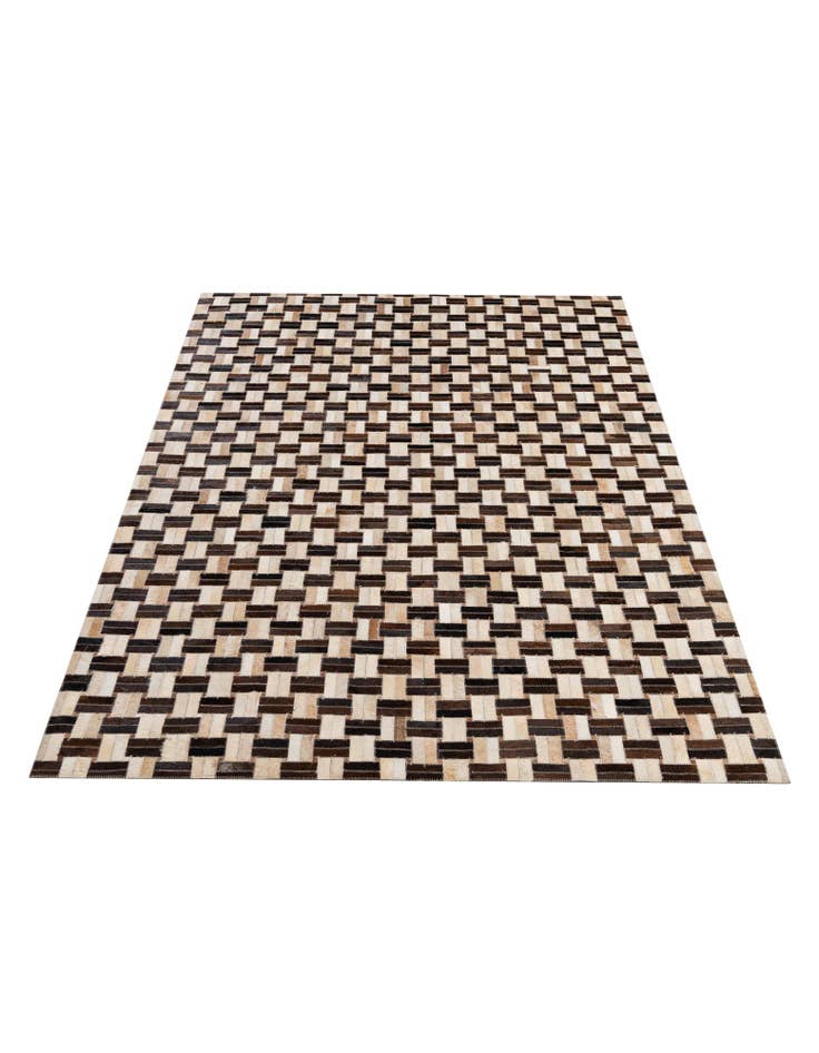 Detail image of  4' 11 x 7' 9 Cowhide - Patchwork Rug