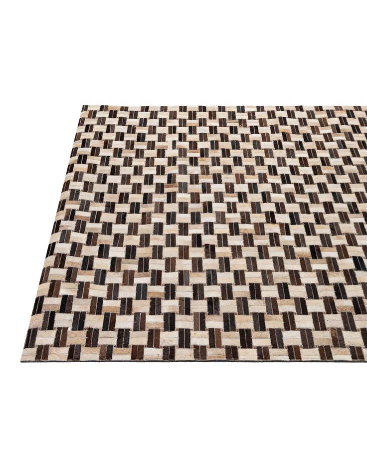 Detail image of  4' 11 x 7' 9 Cowhide - Patchwork Rug