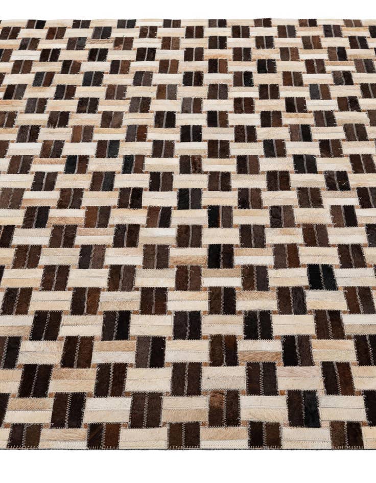 Detail image of  4' 11 x 7' 9 Cowhide - Patchwork Rug