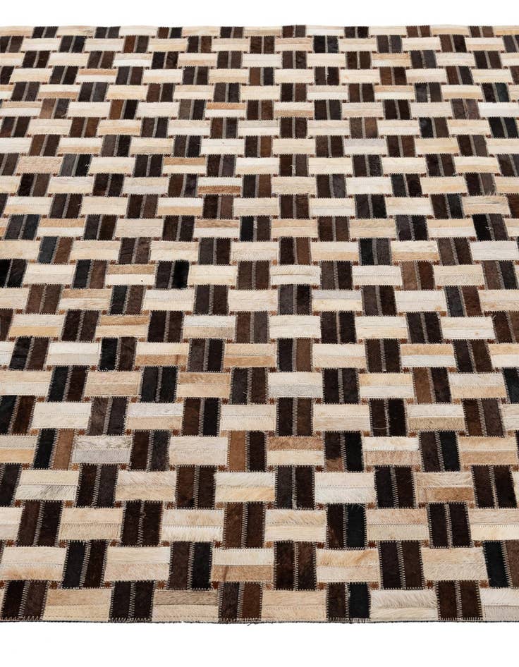 Detail image of  4' 11 x 7' 9 Cowhide - Patchwork Rug