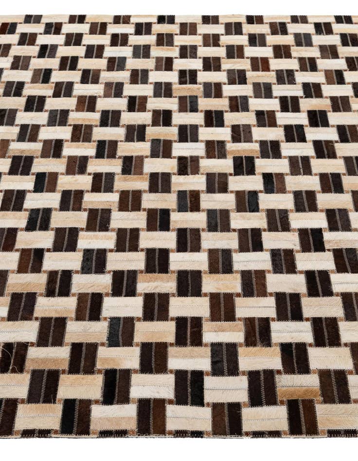 Detail image of  4' 11 x 7' 10 Cowhide - Patchwork Rug