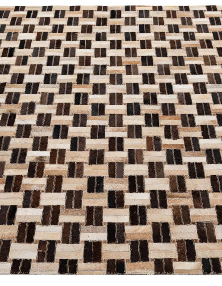 Detail image of  4' 11 x 7' 10 Cowhide - Patchwork Rug