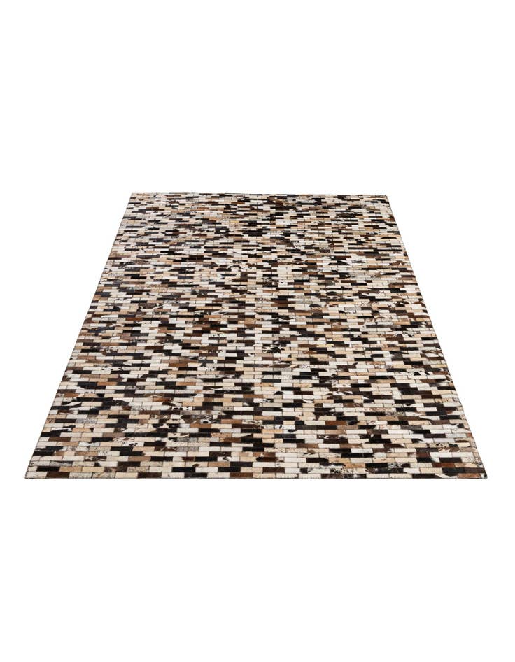 Detail image of  5' 2 x 7' 10 Cowhide - Patchwork Rug