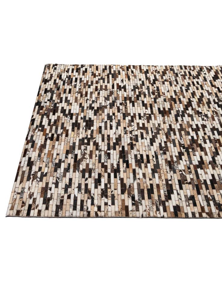Detail image of  5' 2 x 7' 10 Cowhide - Patchwork Rug