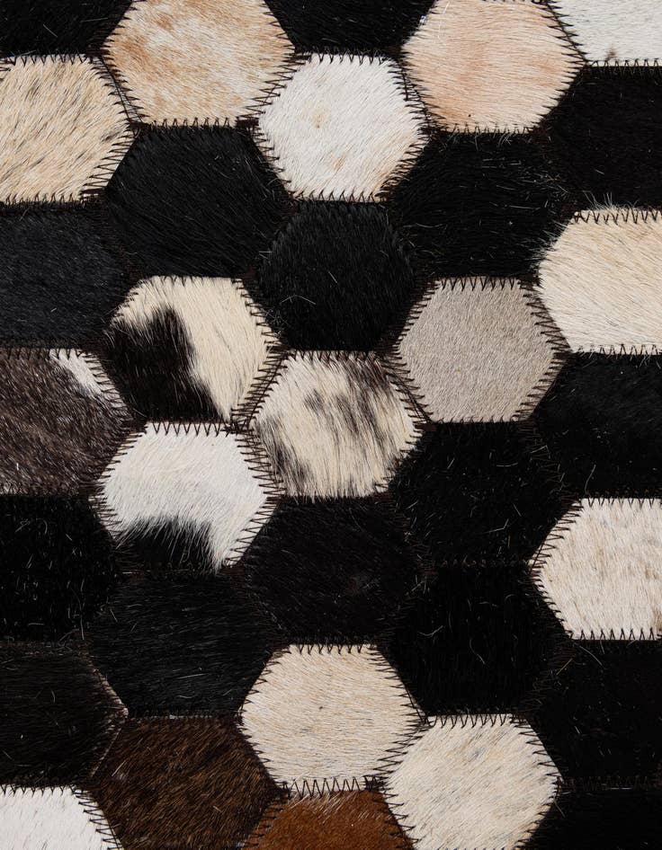 Detail image of  5' x 8' Cowhide - Patchwork Rug