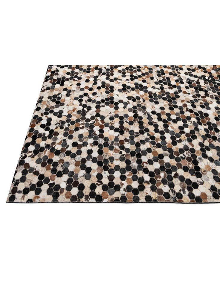 Detail image of  5' 1 x 7' 11 Cowhide - Patchwork Rug