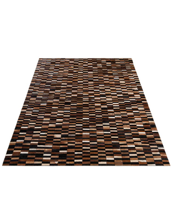 Detail image of  5' 3 x 8' Cowhide - Patchwork Rug