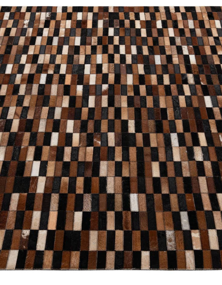 Detail image of  5' 3 x 8' Cowhide - Patchwork Rug